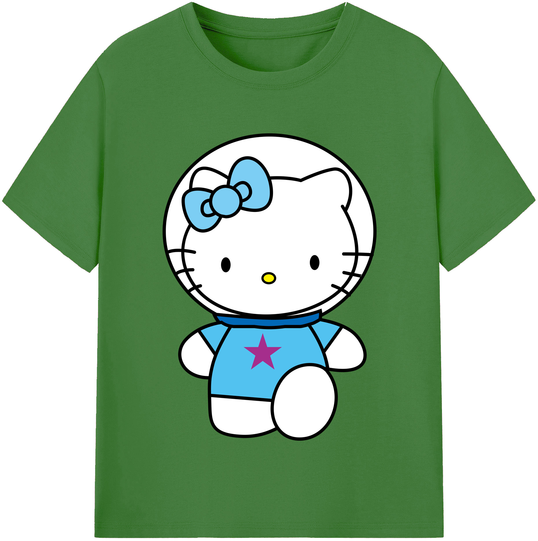 （画像用） Hello Kitty ハローキティ レディースカジュアルプリントTシャツ（綿100％）